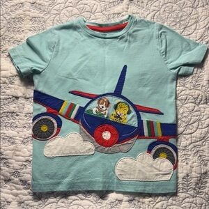Mini Boden Blue Airplane Adventure T-Shirt